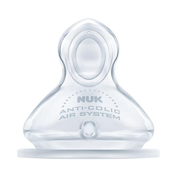 他サイト： NUK プレミアムチョイス・替えニップルS シリコーン 丸穴小 母乳・お茶・さ湯用ママの乳首を再現赤ちゃんのお口が大きく開く広口タイプFDNK0の商品画像