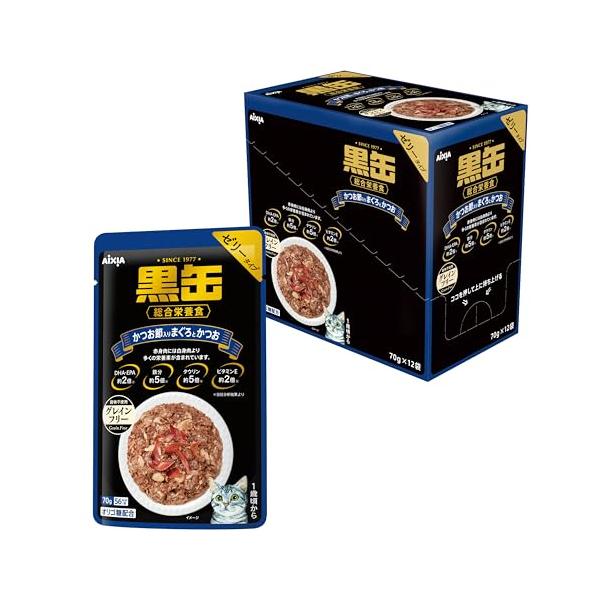 黒缶総合栄養食 まぐろとかつお1個 かつお節入りまぐろとかつお46個 Amazon | 黒缶 ミニ かつお節入りまぐろとかつお 80g | 黒缶