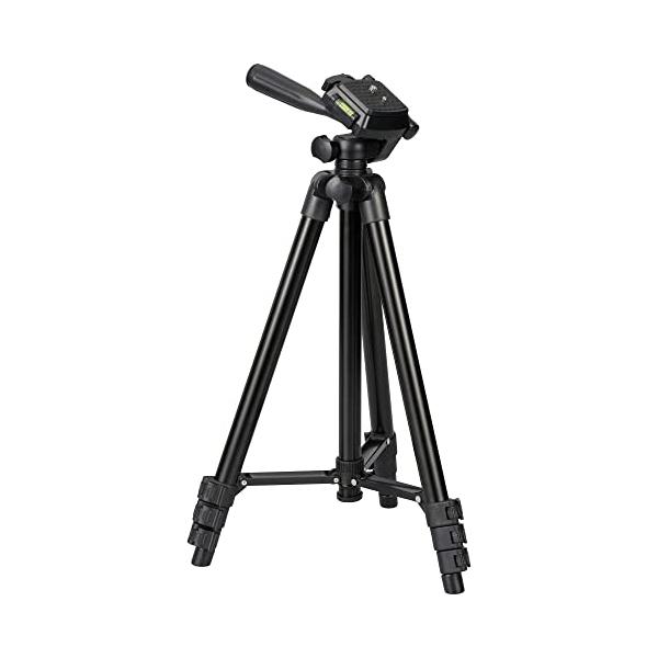 他サイト： オームOHMカメラ三脚 軽量コンパクトタイプ 黒 最伸高1290mm OCT-ATR4-127Kの商品画像