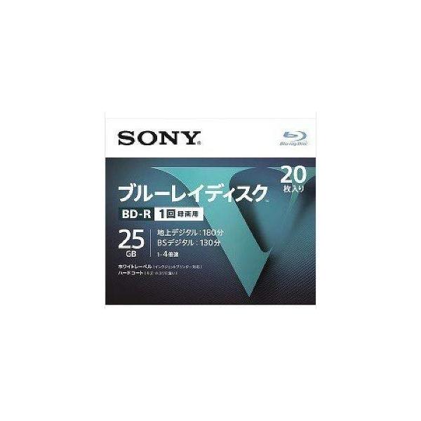 他サイト： SONY ソニー ブルーレイ BD-R 1回録画用　25GB　 Vシリーズ 20BNR1VLPS4 20枚入の商品画像
