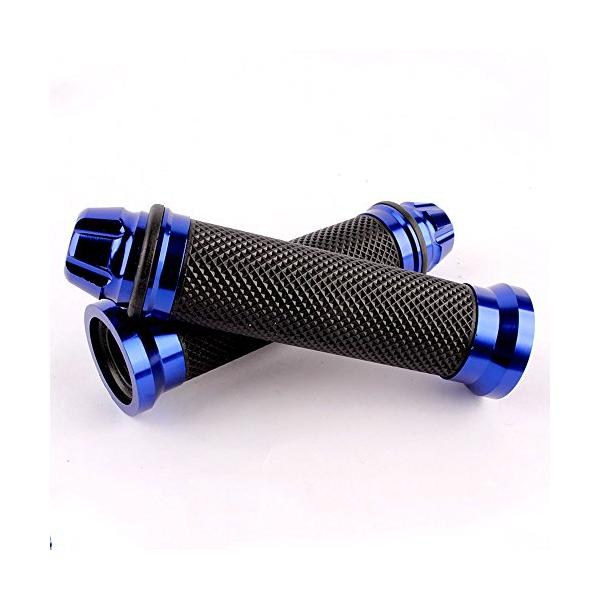他サイト： evomosa バイク クリップ 汎用 オートバイ クリップ アルミ バーエンド 22.2ミリメートル CNC ハンドグリップ 左右セット（ブルの商品画像