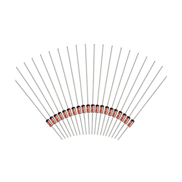 ゲルマニウムダイオード1N34A・順方向電圧：0.3V・鉛フリー/ RoHS準拠の電子部品/スルーホールDO-35・低漏れ電流/高機械的強度・入数：20本