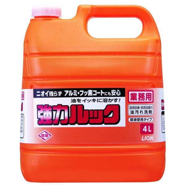 他サイト： 【業務用 大容量】 強力ルック 4L 油汚れ洗剤 油汚れ落とし 詰め替えの商品画像
