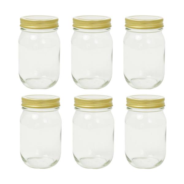 他サイト： アデリア(ADERIA) ダブルキャップ容器 475ml 6個セット日本製 保存容器 ガラス キャニスター 密閉容器 調味料入 瓶 密閉 コーヒー豆の商品画像