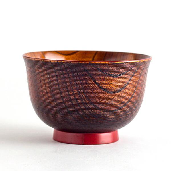 山中漆器 うるしの器あさだ 3.6 欅名人芸 汁椀 渕朱 : 縁器屋Yahoo