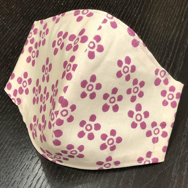 着物屋が作った和柄布マスク 「うめ」 プリント手ぬぐい使用 おしゃれ 男性用 女性用 子供用 洗える 日本製