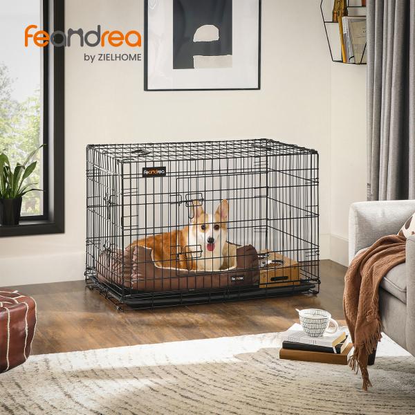 FEANDREA ペットケージ 92.5×57.5×64cm 犬ケージ ペットハウス FEANDREA ペットケージ 92.5×57.5×64cm 犬ケージ ペットハウス