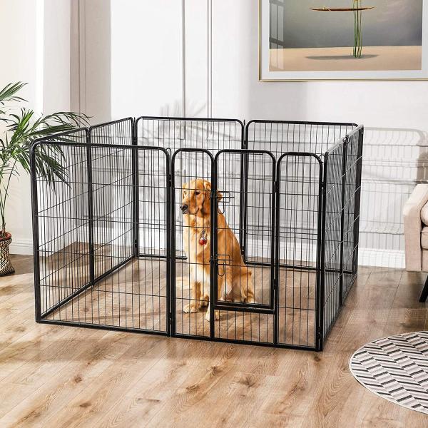 Feandrea ペットサークル 犬猫兼用 ペットフェンス 全成長期使用可 室内外兼用 犬ゲージ 組立簡単 Nppkh ブラック Www Arilab Com Tr Index Php