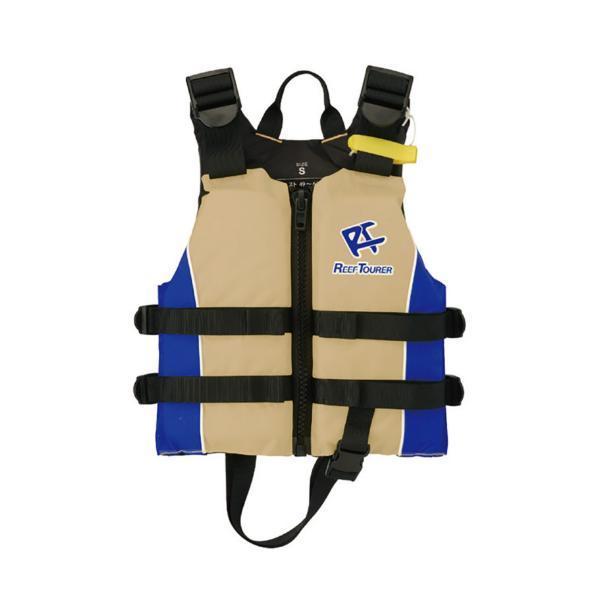 国立室戸青少年自然の家と共同開発！アウトドアカラーでキャンプや川遊びに安全性を高めるために肩口に反射材を搭載緊急時のホイッスル付きRA0411Zは、シュノーケリングベストです。※救命胴衣ではありません。■本体サイズS H376×W304×D...