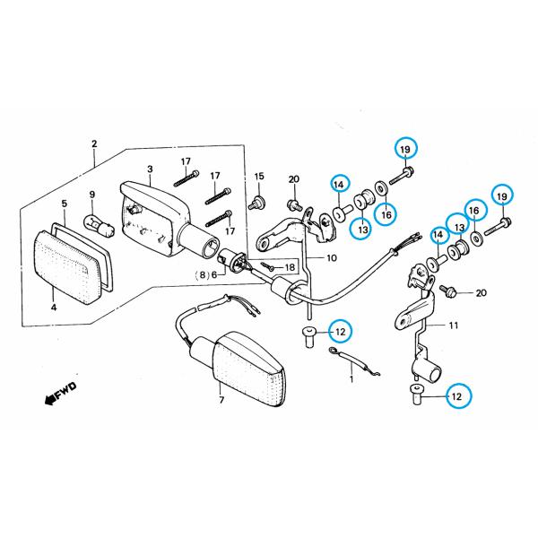 ☆ ホンダ 純正 新品 CBX400F CBX550F ヘッドライトステー グロメット