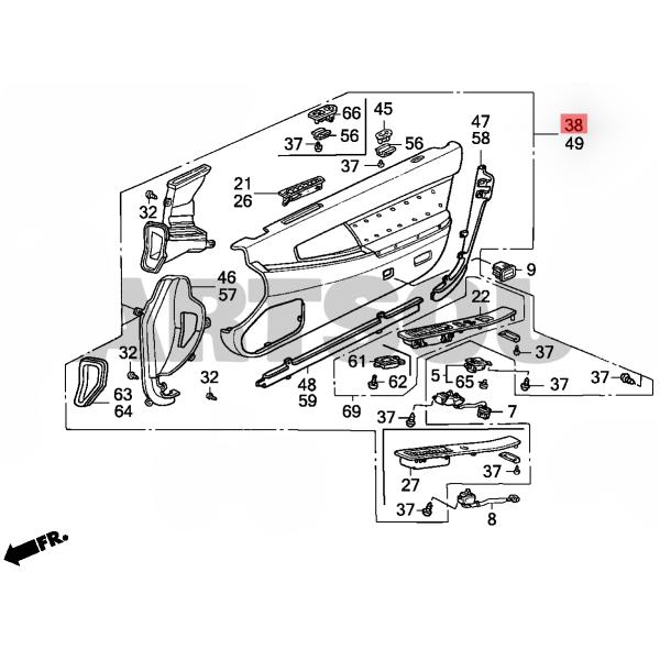 ☆ ホンダ 純正 新品 NA1 NA2 NSX 運転席側 ドアライニング ドアトリム