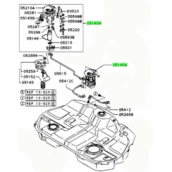 ☆ 三菱 純正 新品 ランエボ 7 8 9 CT9A フューエル 燃料 タンク