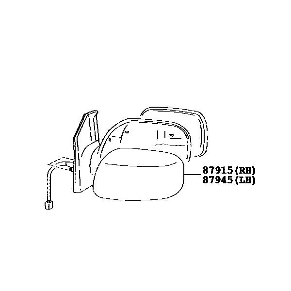 トヨタ 純正 新品  プレミオ アリオン AZT240 NZT240 ZZT240 ZZT245 ドアミラーカバー 左右セット 2004/12-2007/05 RH LH