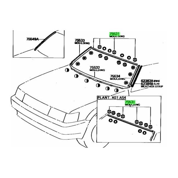 ☆ トヨタ 純正 新品 AE86 スプリンタートレノ 『フロント』ガラス