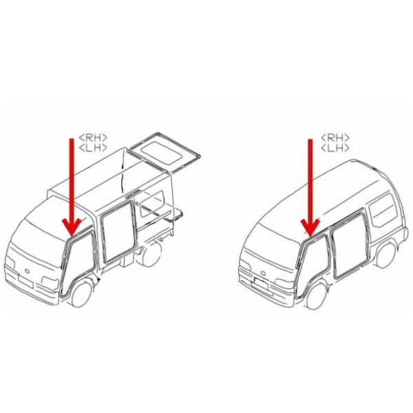 ☆ スバル 純正 新品 サンバー TV1 TV2 TT1 TT2 前席ドア ウェザー