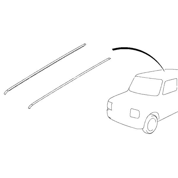 ☆ スズキ 純正 新品 HE21S アルト ラパン ルーフモール 1番 2番 LR