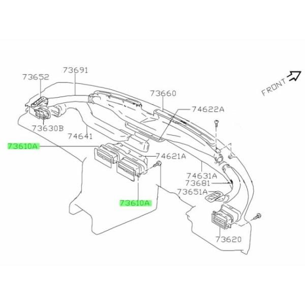 ☆ スズキ 純正 新品 カプチーノ EA11R EA21R エアコン吹き出し口 左右