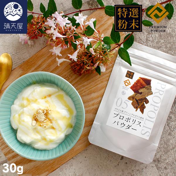 【特選粉末】プロポリスパウダー 30g 〜ブラジル産 グリーンプロポリス 使用〜＜30日分＞