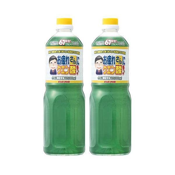 他サイト： スター食品工業 お疲れさんにクエン酸 1L 10倍希釈用×2本の商品画像