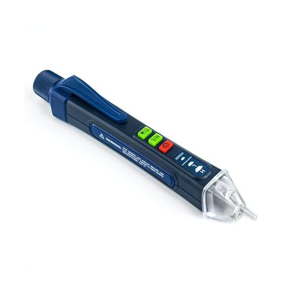 VENLAB ペン型 検電器 AC12V~1000V/48V~1000V感度調節 非接触電圧検出器 電圧チェッカー 誘導線断線検知器 ブザーアラーム LEDライト搭載 テスター