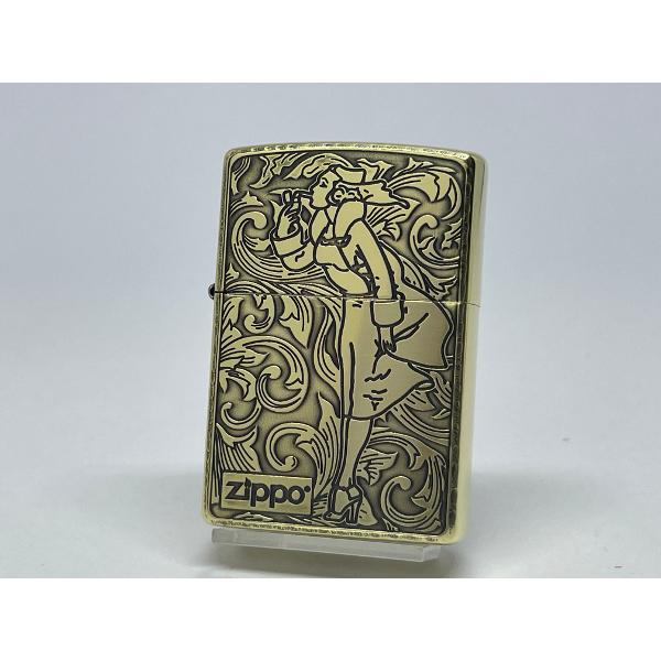 【新品！激レア!!!】ZIPPO WINDY ウインディ 両面加工 Amazon.co.jp: ジッポー(Zippo) ライター 防風 真鍮製 2面加工