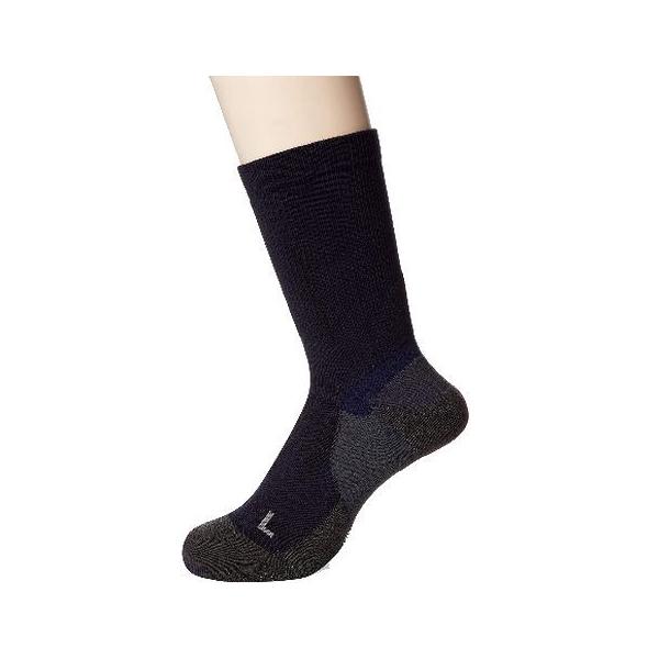 ミズノ（mizuno）アウトドアソックス Lサイズ ネイビー 73UM41214 ブレスサーモ アーチハンモック中厚 ソックス  メンズ靴下