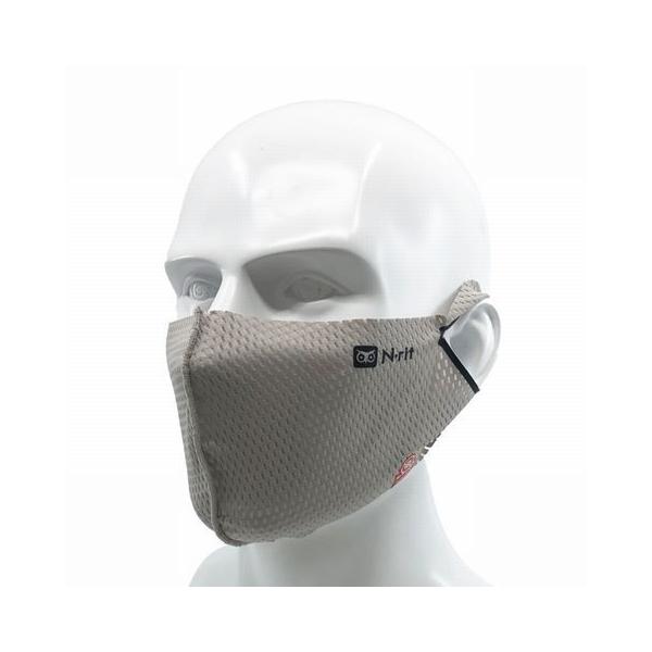 エヌリット(Nrit) スポーツ クーリングマスク グレー Mサイズ 抗菌防臭 飛沫抑制 スポーツマスク sports cooling mask 1610295 818