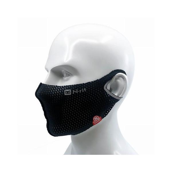 エヌリット(Nrit) スポーツ クーリングマスク ブラック Lサイズ 抗菌防臭 飛沫抑制 スポーツマスク sports cooling mask 1610295 941