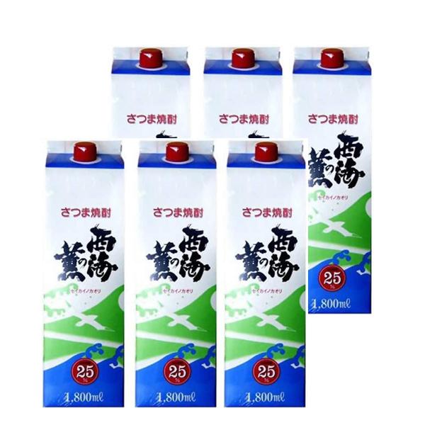 原口酒造 芋焼酎 西海の薫 パック 25度 6本セット 1800ml【原口酒造