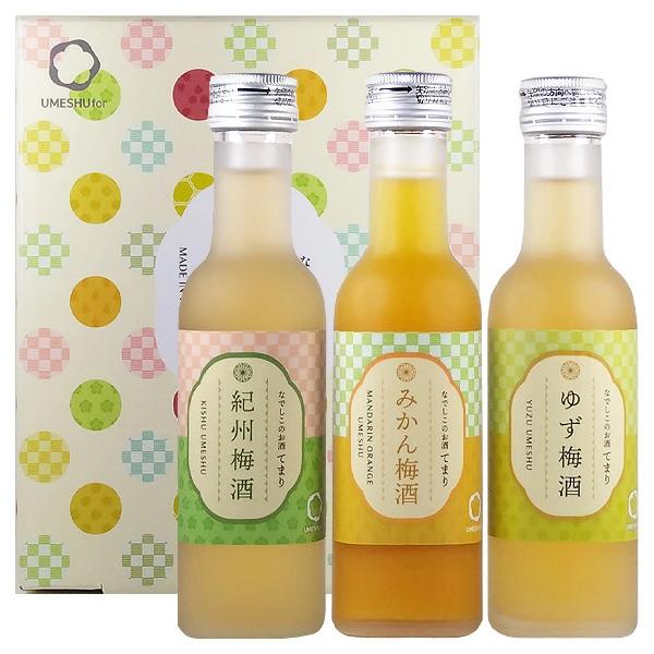 和歌山県産南高梅を使用した「紀州梅酒」と、「紀州梅酒」をベースに素材や果汁を加えた、こだわりがギュッと詰まったミニサイズの梅酒セットです。紀州梅酒　すっきりとした味わいの本格梅酒。ゆず梅酒　国産のさわやかなゆずが美味しい。みかん梅酒　甘くて...