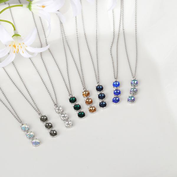 ネックレス 6mm スワロフスキークリスタル ドロップネックレス