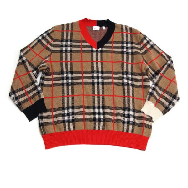 バーバリー ウール ニットセーター ノバチェック 長袖[20251216