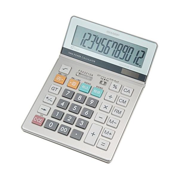 他サイト： シャープ 実務電卓 グリーン購入法適合モデル セミデスクトップタイプ 12桁 EL-S752KXの商品画像