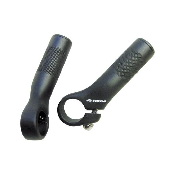 TIOGA(タイオガ) Power Studs 5 ブラック アルミ製バーエンド 90mm HBE01300