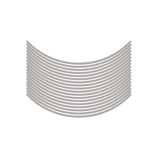 他サイト： エムディーエフ(MDF) リムストライプ ソリッドタイプ ライトグレー 【文字なし 無地】 6mm幅 17インチ RIM-6M-LG-17Nの商品画像