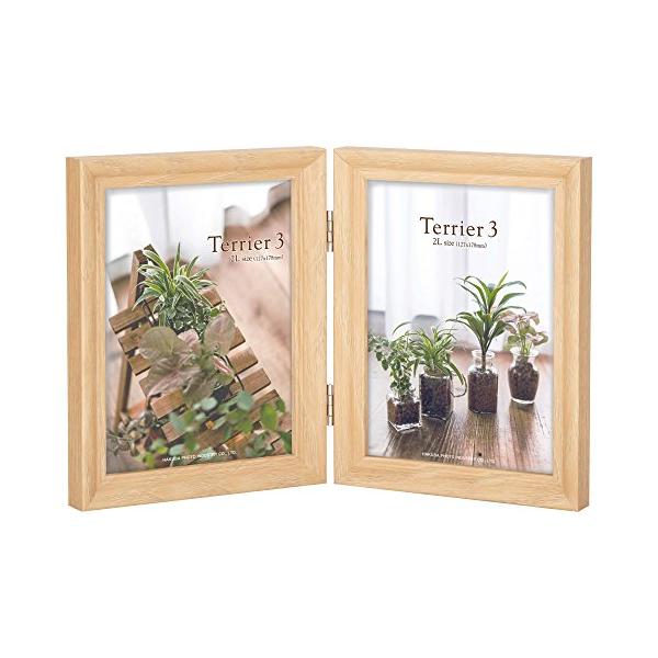 ハクバ HAKUBA 木製 フォトフレーム テリア3 2Lサイズ 2面 タテ ナチュラル FWTR3-NT2L2T