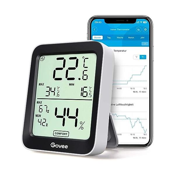 他サイト： Govee 温湿度計 温度計 湿度計 Bluetooth デジタル スマホで温度湿度管理 温度 湿度 高精度 コンパクト 大画面 グラフ記録 アラームの商品画像
