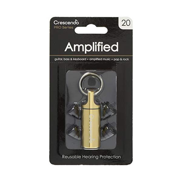 CRESCENDO PRO 耳栓 ギター/ボーカル/DJ用 イヤープロテクター Amplified 20