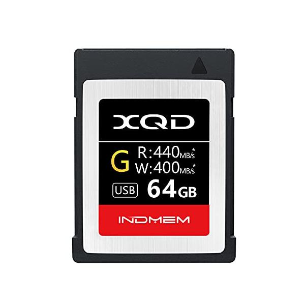 INDMEM XQDメモリーカード 64GB 書き込み速度400MB/s 読み出し速度