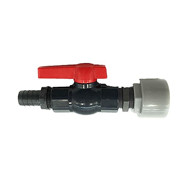 他サイト： bath&amp;bath スイコー ローリータンク ドレン用 25A・1B 樹脂製 ボールバルブ ホース内径25ｍｍ 用 タケノコ付の商品画像