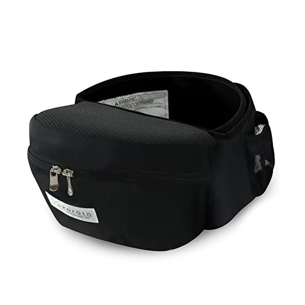 他サイト： (ケラッタ) HipGo ヒップシート 抱っこ紐 軽量たったの375g ウエストキャリー 滑り止め付 ウエストポーチ (ブラック)の商品画像