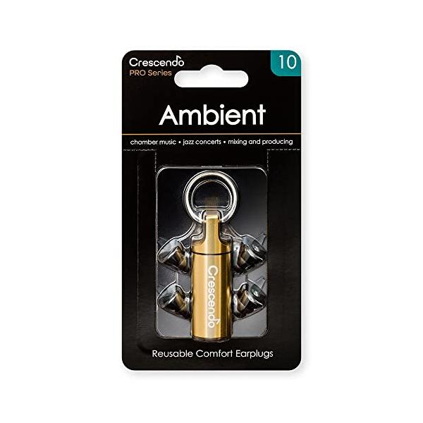 CRESCENDO PRO 耳栓 室内楽/ジャズ/レコーディング用 イヤープロテクター Ambient 10