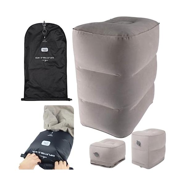 他サイト： JON TORUDO フットレスト 【空気入れ最短40秒で完了】 飛行機 快適グッズ 足枕 空気入れ簡単 ポンプ不要 機内 エアークッション エアオッの商品画像