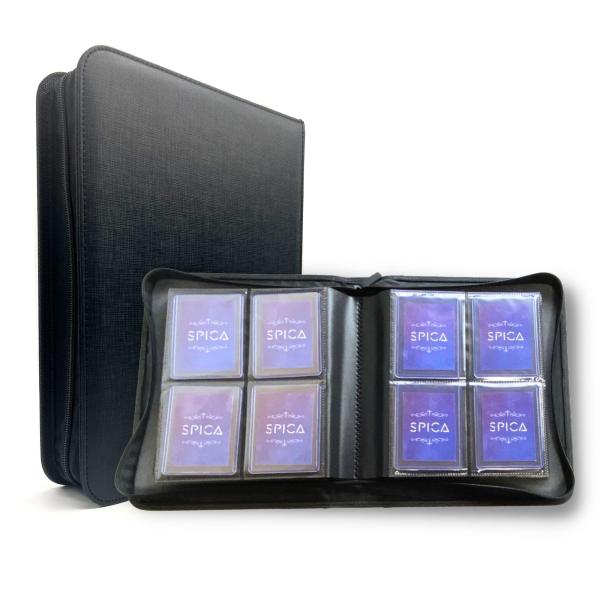 SPICA トップローダーごと収納できるカードファイル 4ポケット 14ページ 112枚 サイドローダー 硬質ケース カードローダー オーバースリーブ