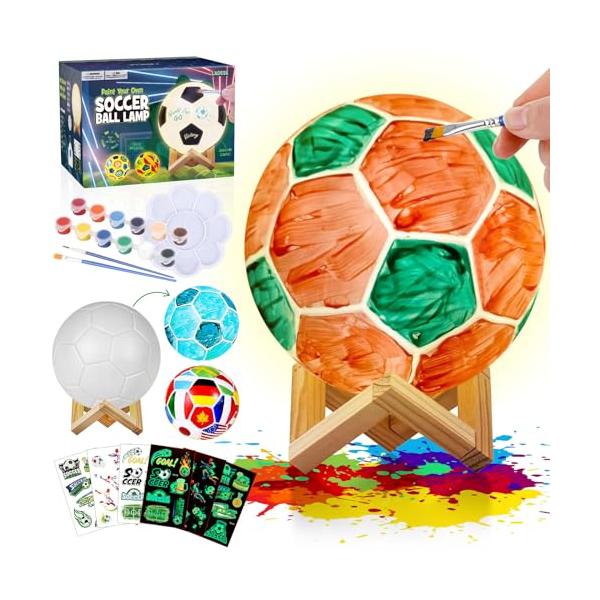 描ける サッカーランプ お絵かきキット メイキングトイ 工作キット 手芸キット 知育玩具 自分だけのサッカーランプを描こう サッカー おもちゃ グッズ