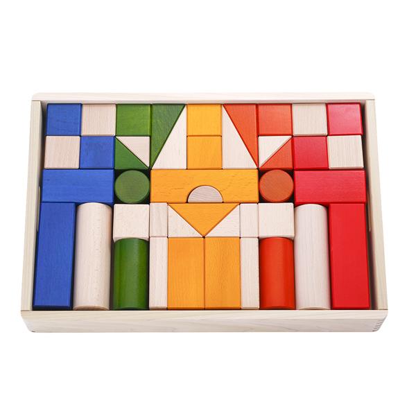 【超美品】ボーネルンド オリジナルカラー　積み木 ボーネルンド オリジナル積み木 カラー つみきの本付き