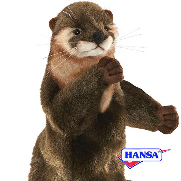 ハンサ ぬいぐるみ 3319 カワウソ かわうそ リアルアニマル 動物 獺 HANSA BH3319 カワウソ 獺 かわうそ ぬいぐるみ リアル : Dear Bear