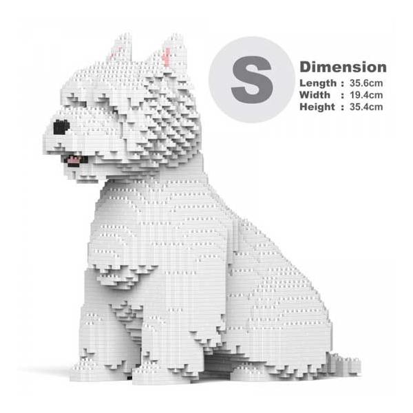 ●ジェッカブロック Sculptor（スカルプター） ウエストハイランドホワイトテリアは、接着剤を使用せずに丈夫な構造の犬のインテリアを作ることが出来る 動物ブロックです。JEKCAはbrick through system（ブロックを通り...
