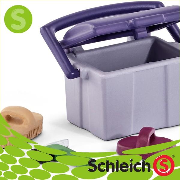 Schleich �V�����C�q�Ѓt�B�M���A 42283 �O���[�~���O�L�b�g Grooming kit