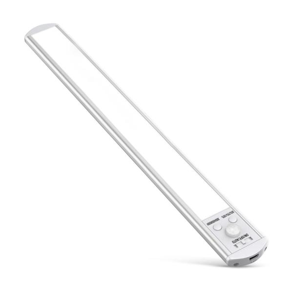 人感センサーライト LED バーライト 23cm USB充電式 9mm超薄型 無段階調光 色温度調整 120° 3ｍ距離 マグネット 2個入り